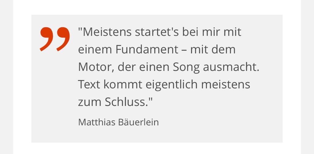 Schlagzeuger, Komponist und Musikproduzent Matthias Bäuerlein über seine Herangehensweise an Kompositionen
